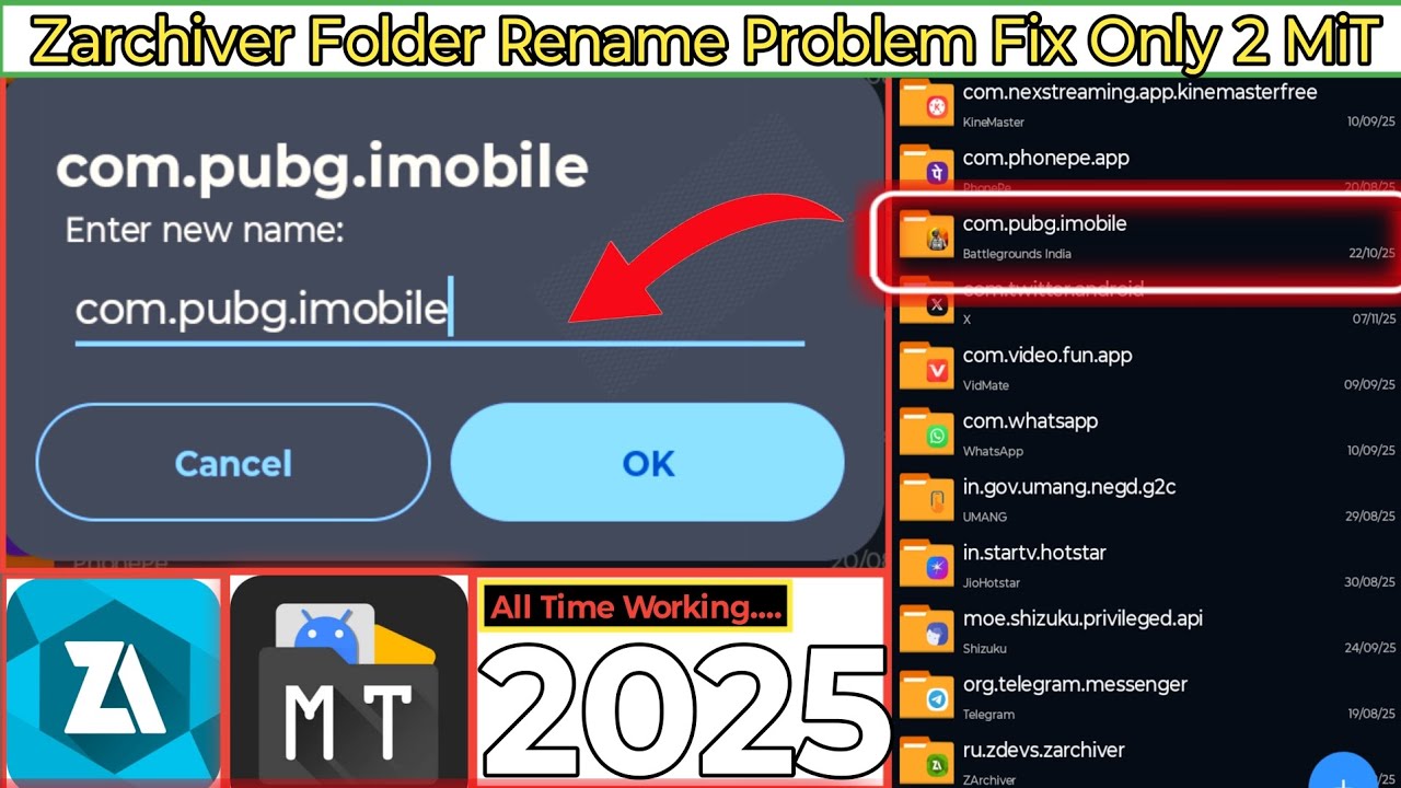 ZArchiver Folder Rename Problem Solved | Z archiver Access Denied | Android access Restriction