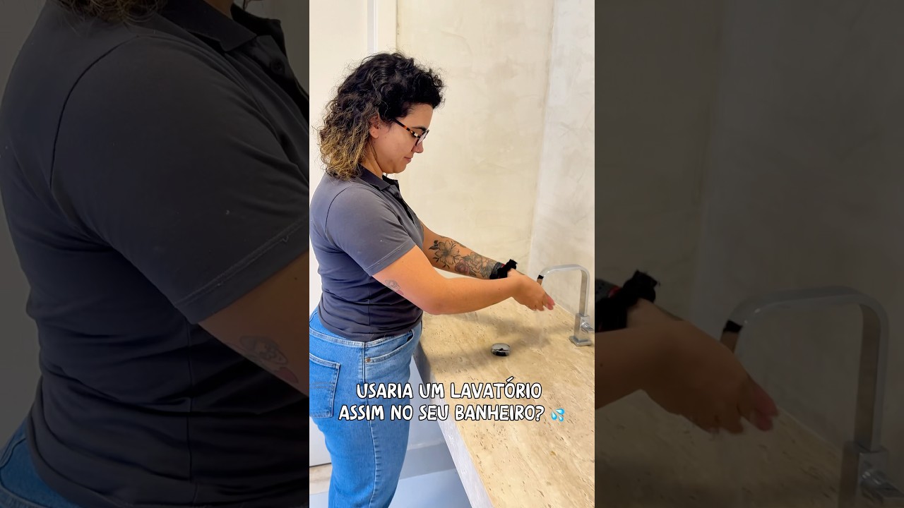 Usaria um lavat&oacute;rio sem cuba no seu banheiro? 😬 #lavatorio #lavatoriosemcuba #marmoraria
