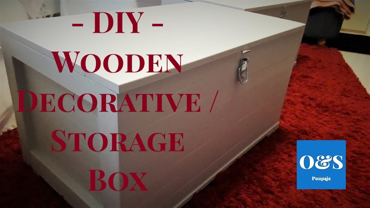 DIY - Wooden Box For Storage And Decoration. // Puinen laatikko s&auml;ilytys- ja sisustus esineeksi.