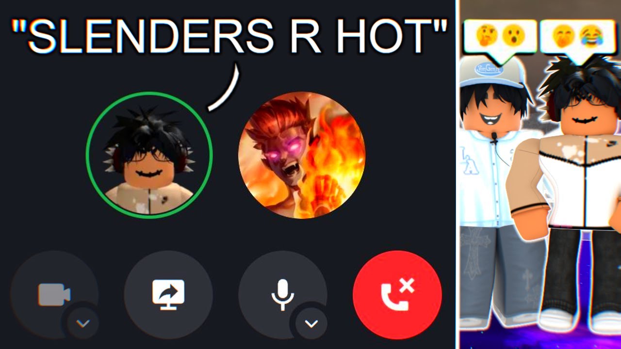 So I VOICE CALLED A Gay Roblox Slender And This Happened...