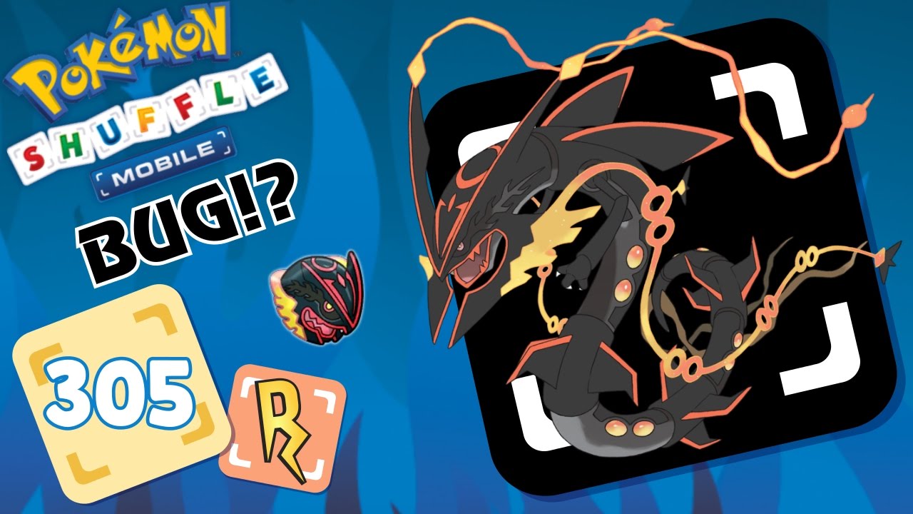 Pokémon Shuffle Mobile - BUG Mega-Rayquaza Shiny!?