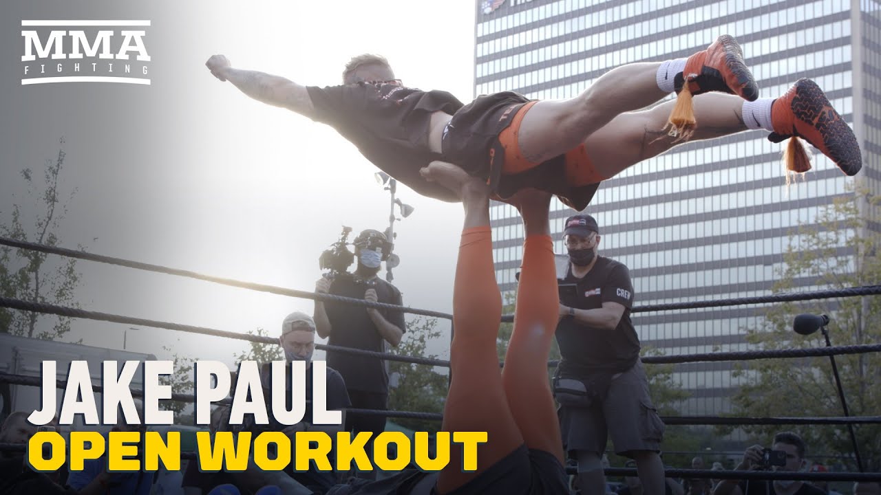 Jake Paul Breaks Out Dance Circle After Open Workout | Paul vs. Woodley | MMA Fighting