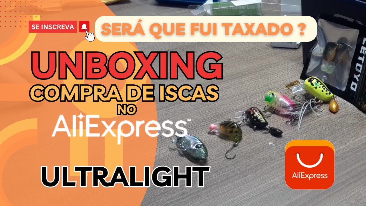UNBOXING de Micro iscas TOP para ULTRALIGHT. Cópia da Micro Tappy, Micro Popper, Mini Stick e fundo.