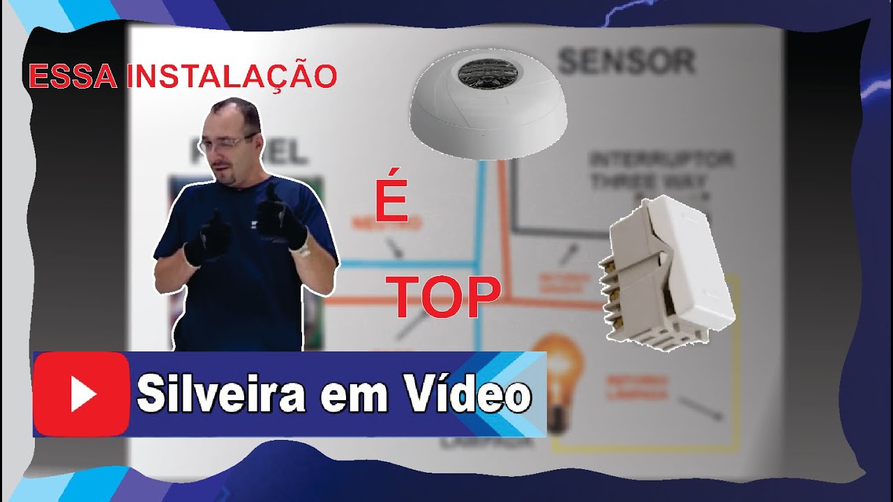 INSTALAÇÃO de SENSOR de presença com INTERRUPTOR THREE WAY