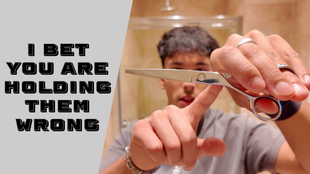 Stop Holding Scissors Wrong! (DIY Haircut at Home)