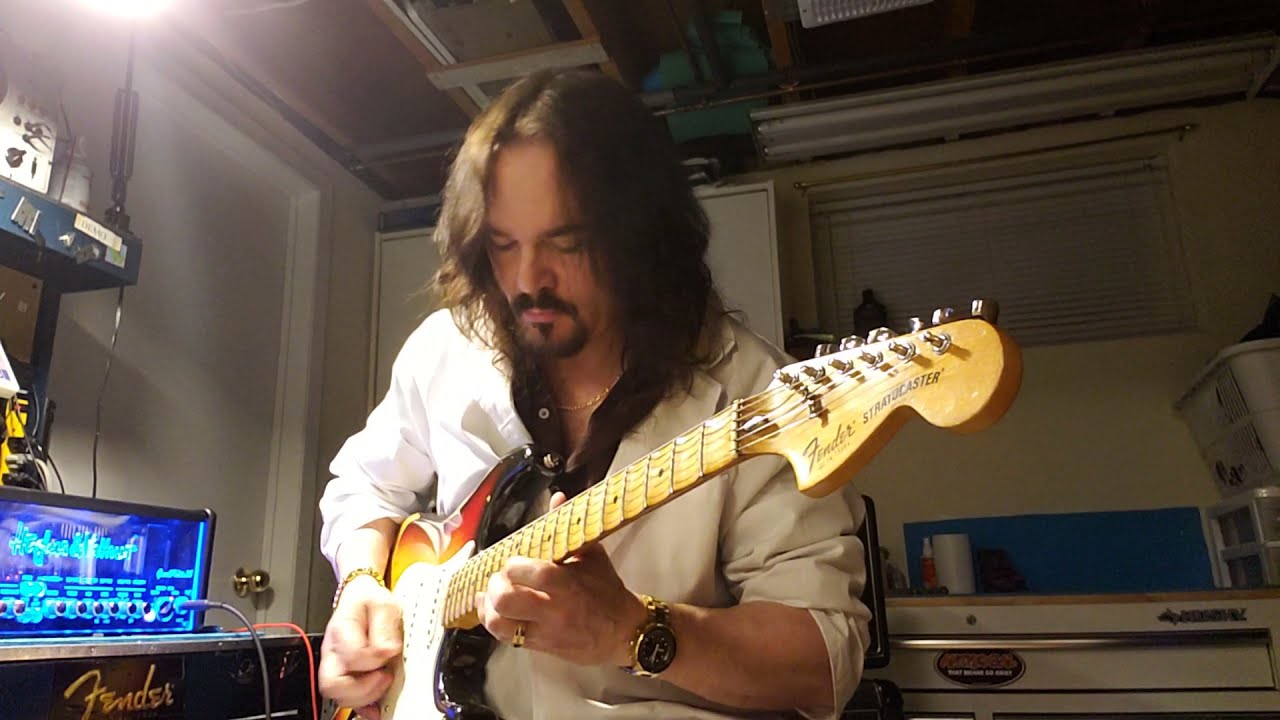 Letting loose on a Hughes & Kettner Grandmeister 36 after repairs.