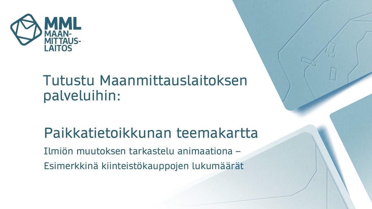 Paikkatietoikkunan teemakartta - ilmiön muutoksen tarkastelu animaationa