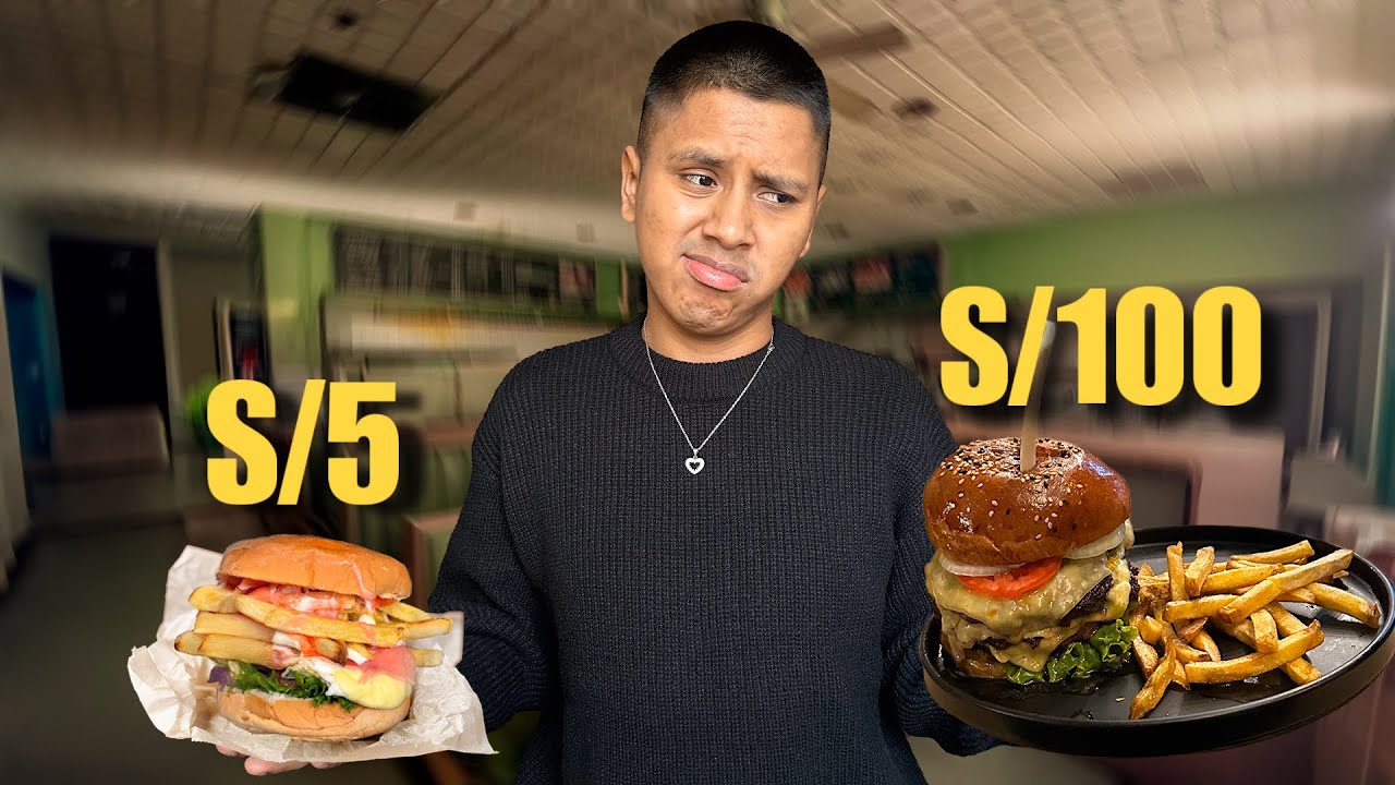 Probé Hamburguesa de S/100 vs S/5