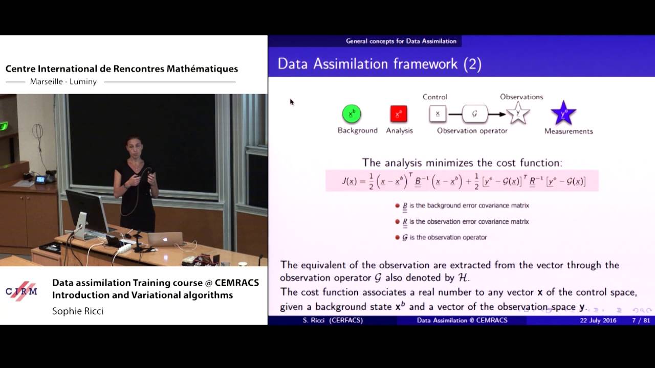 Sophie Ricci:  Data assimilation training course @ CEMRACS: Introduction and variantional algorithms