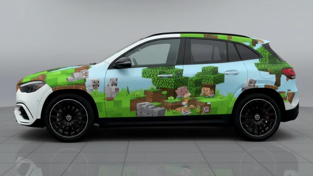 Restyle Mercedes into a Minecraft #automobile #mechanichumor #funny #jokes #memes