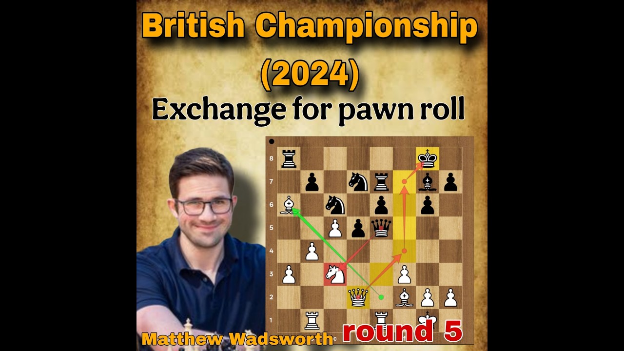 Exchange for pawn roll | M Wadsworth vs S Bazakutsa, 2024 | #lifestyle