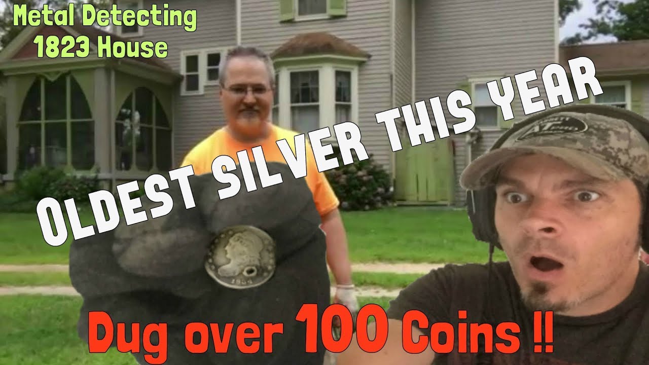 Gobs of old coins & silver! - Metal Detecting the oldest house in town, 1823!