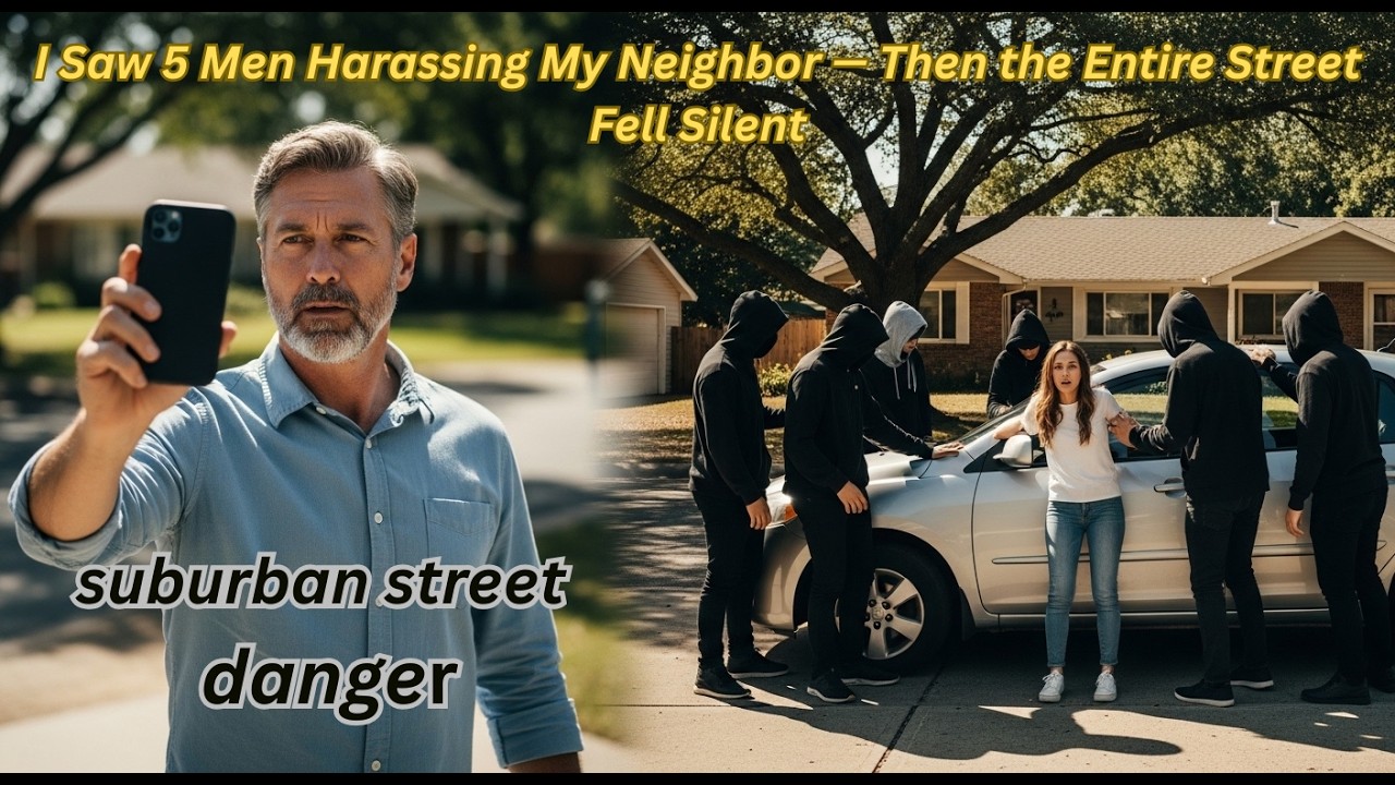 I Saw 5 Men Harassing My Neighbor — Then the Entire Street Fell Silent
