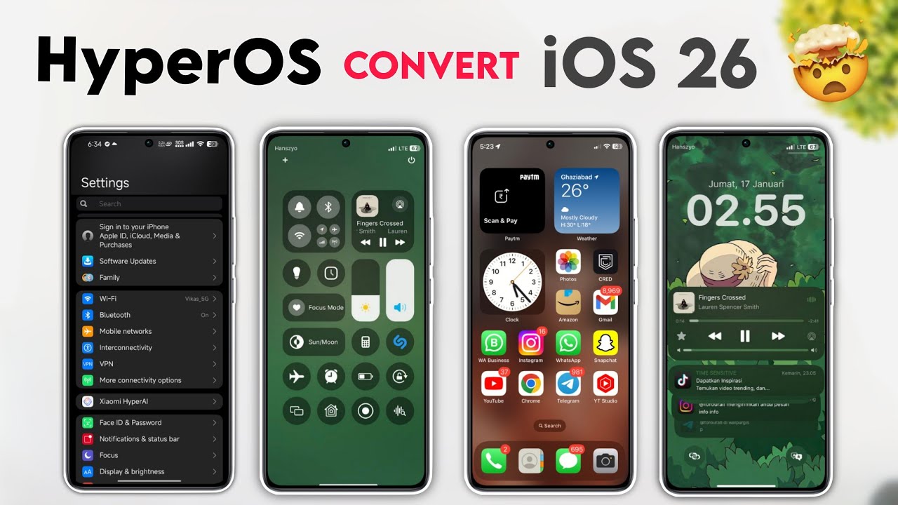 Convert Your Xiaomi Phone Into iphone 🤯 Control Center & Dynamic Island 🤩 No Apk - No Root ✨
