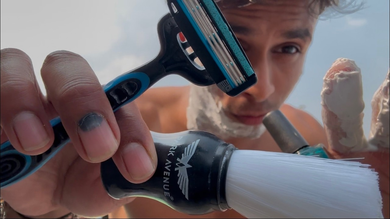 ASMR Shaving makeup 💅🪒 🩶