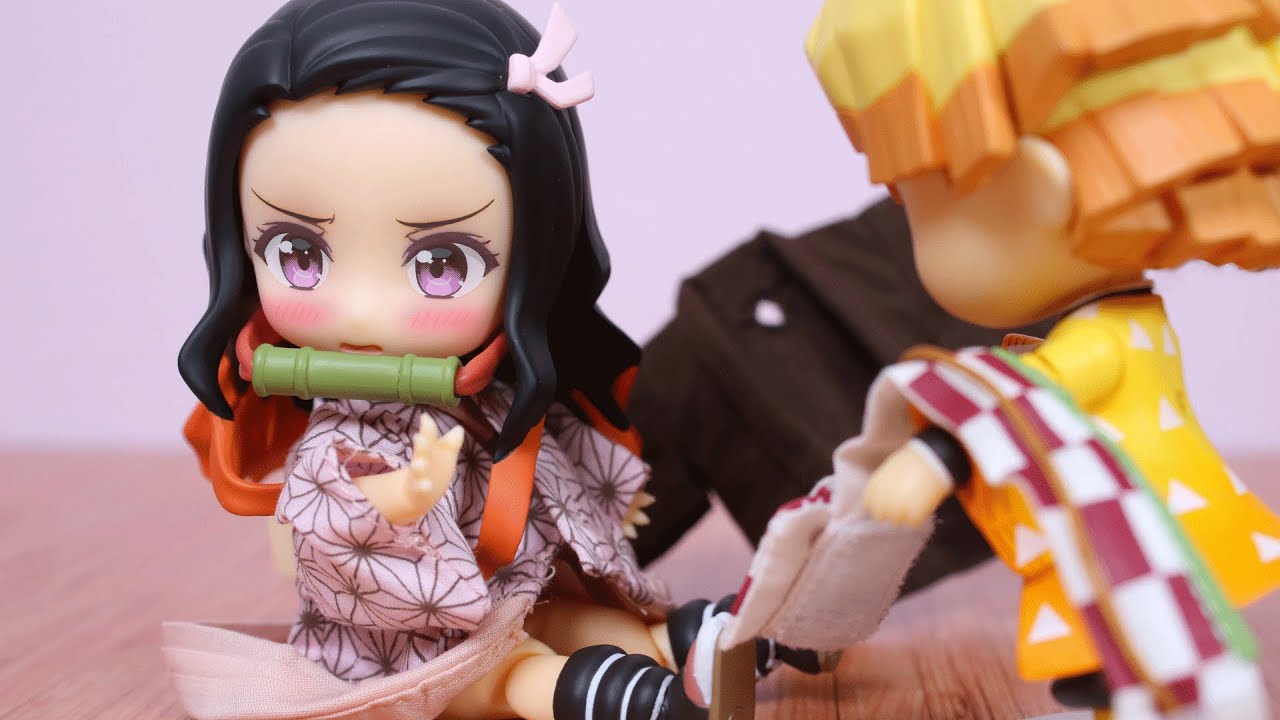 禰豆子ちゃんの服を剝ぎ取る善逸くん【鬼滅の刃】【コマ撮り】【ねんどろいど】