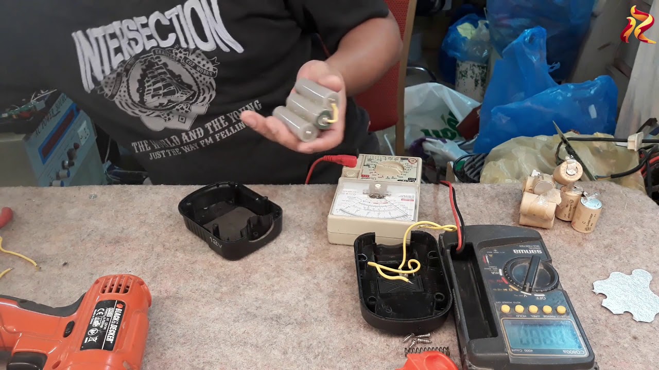 HOW TO FIX & REPLACE OLD BLACK&DECKER DRILL BATTERY 12V 1.0ah