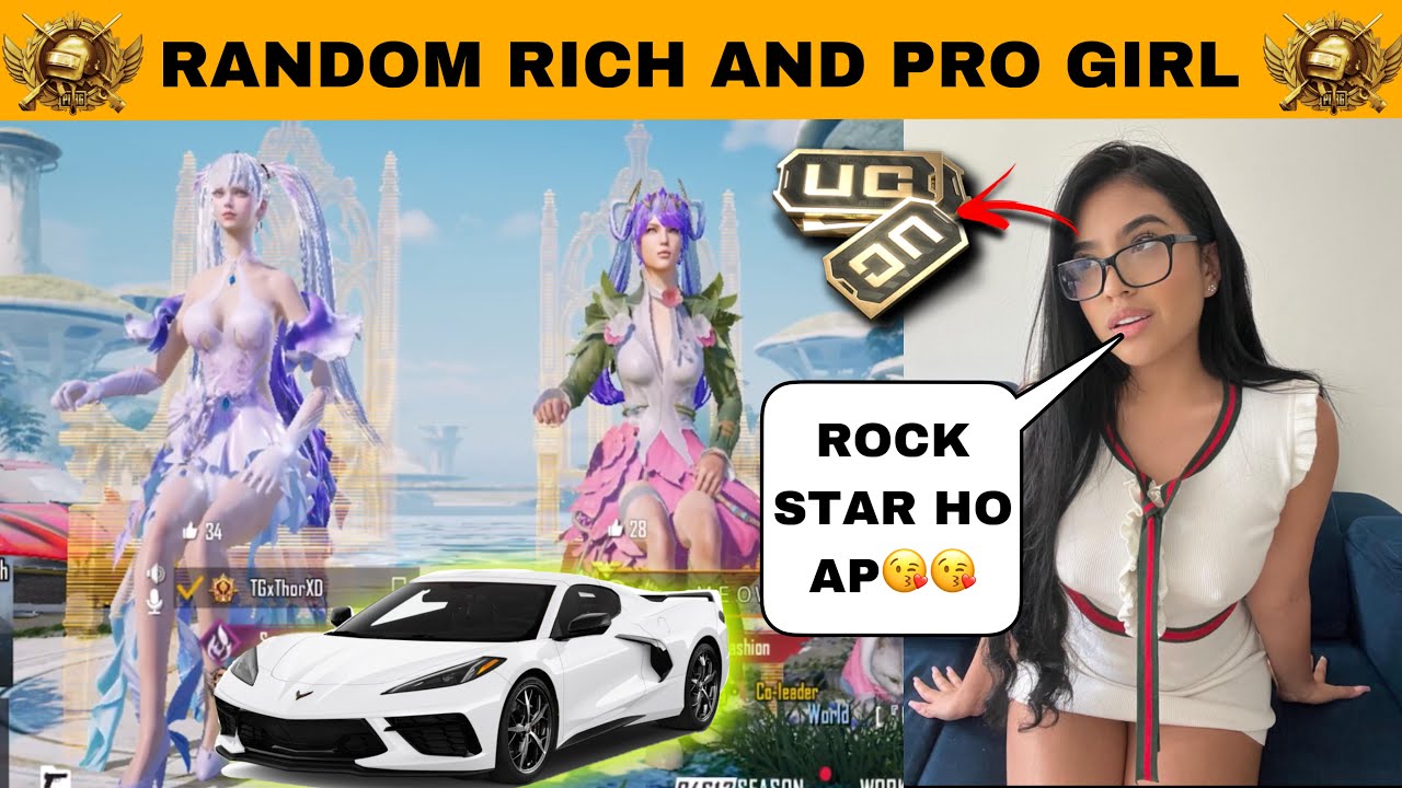 RANDOM RICH AND PRO GIRL GAVE ME CHALLANGE FOR CHICKEN DINNER & TEACH ME HOW TO PLAY