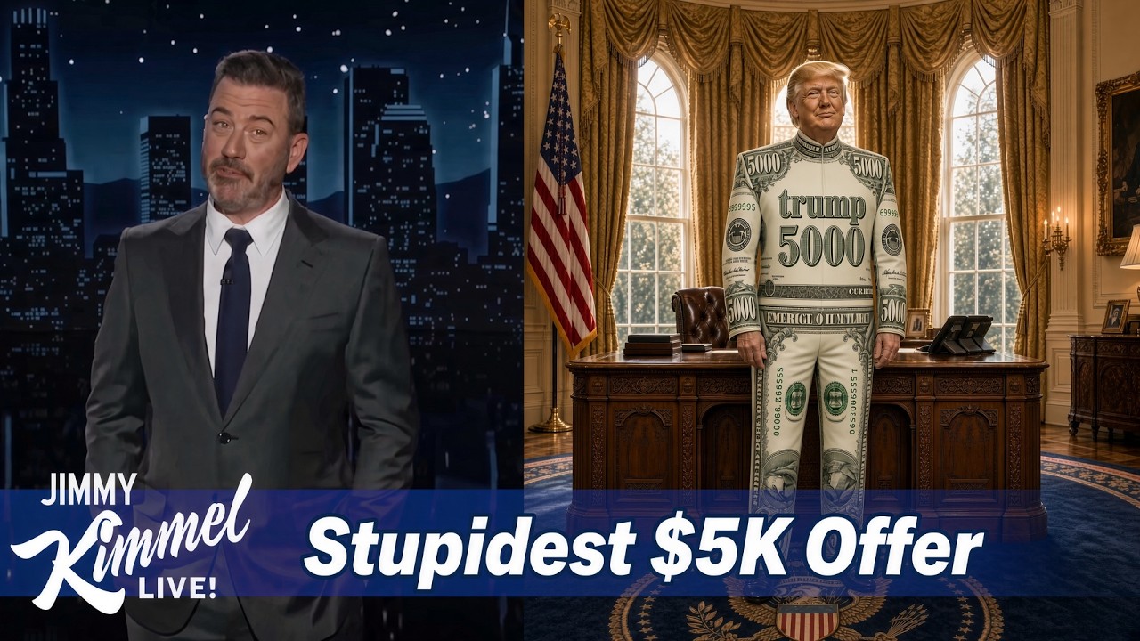 Jimmy Kimmel Torches Trump&rsquo;s &ldquo;Stupidest&rdquo; Idea And Wild $5K Offer