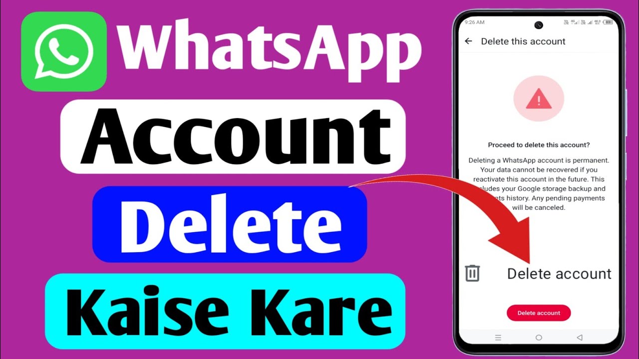 Whatsapp account delete kaise kare | How To Delete Whatsapp Account