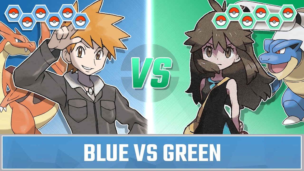Kanto Pokemon Battle: Blue vs Green