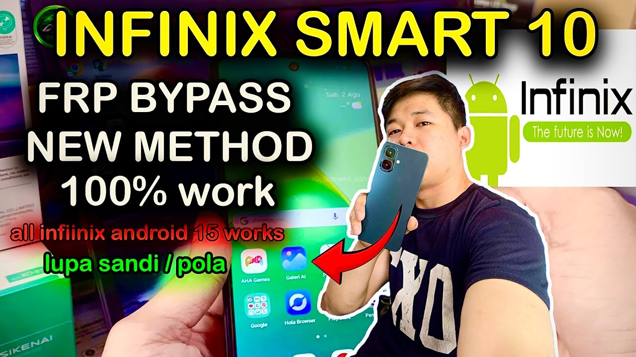 Cara buka kunci layar & bypass akun google infinix smart 10 (X6725) new method ,mudah dan aman 100%