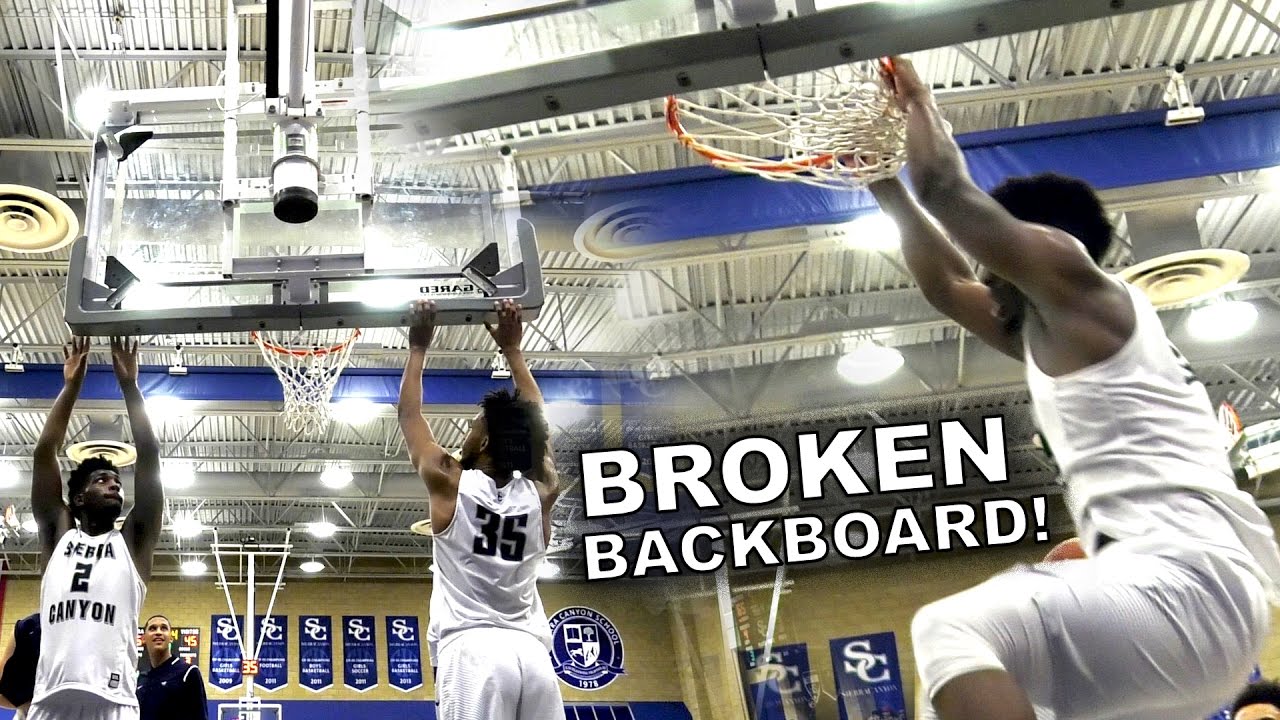 Sierra Canyon BACKBOARD BREAKS with Dunk By Cody Riley! Then He FIXED IT