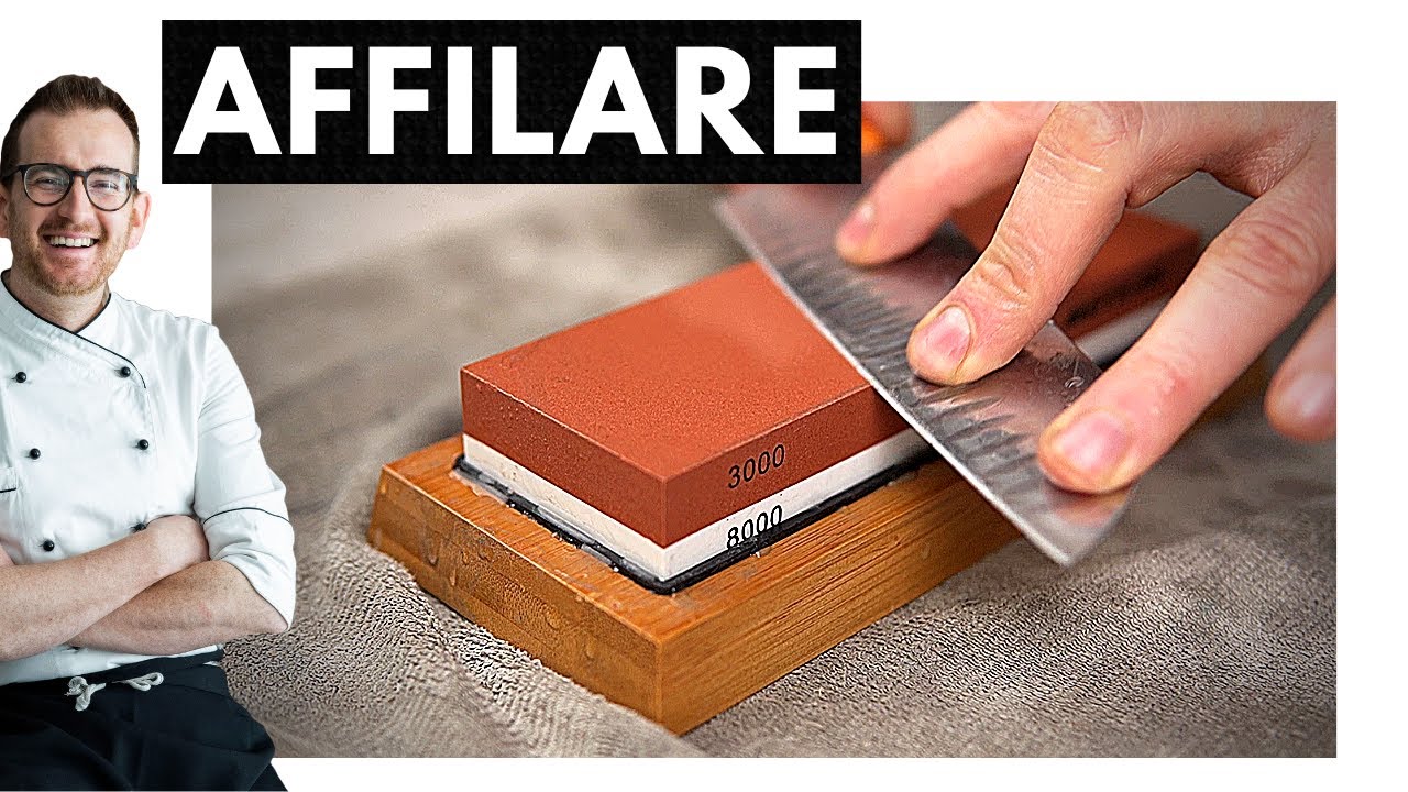 Come affilare il coltello professionale 🔪 (con la pietra)