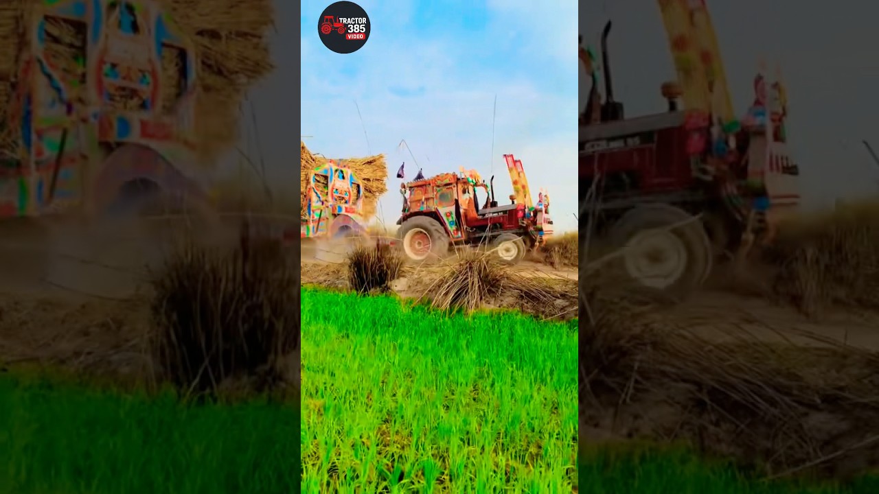 Tractor Pulling Heavy Trailer | Dubbing Sound Check 🔊🚜#foryou #subscribe #followme #like
