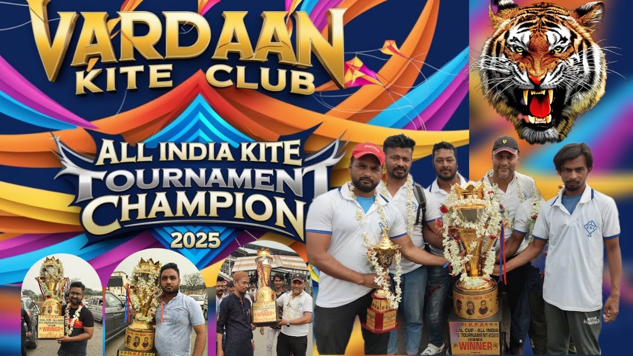 Lucknow All-india Kite Tournament 2025 Winner Kolkata Vardaan Kite Club*THANKS🙏 Rajen Bhai and All🏆