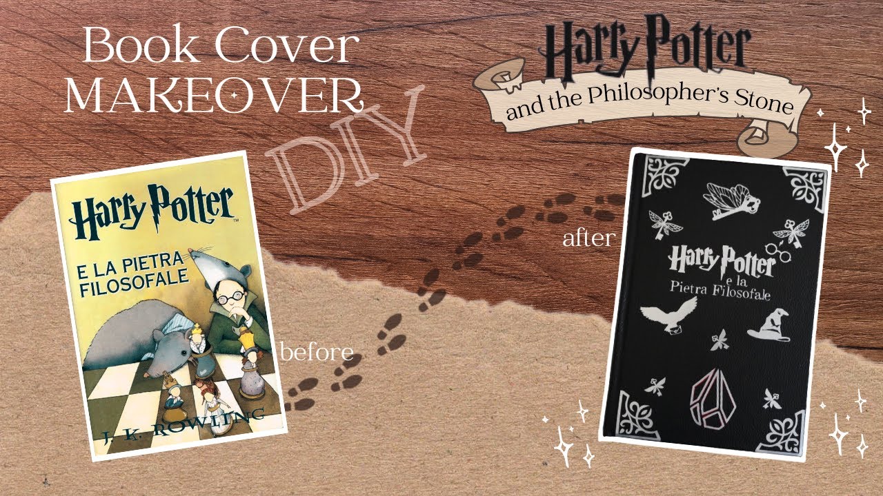 Harry Potter and the Philosopher's Stone | Book cover makeover | DIY with cricut joy