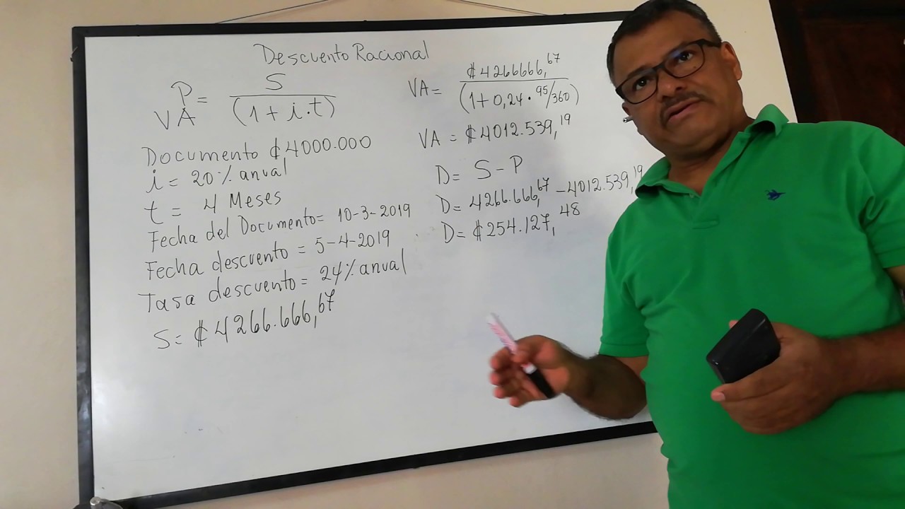 CÁLCULO DEL DESCUENTO RACIONAL