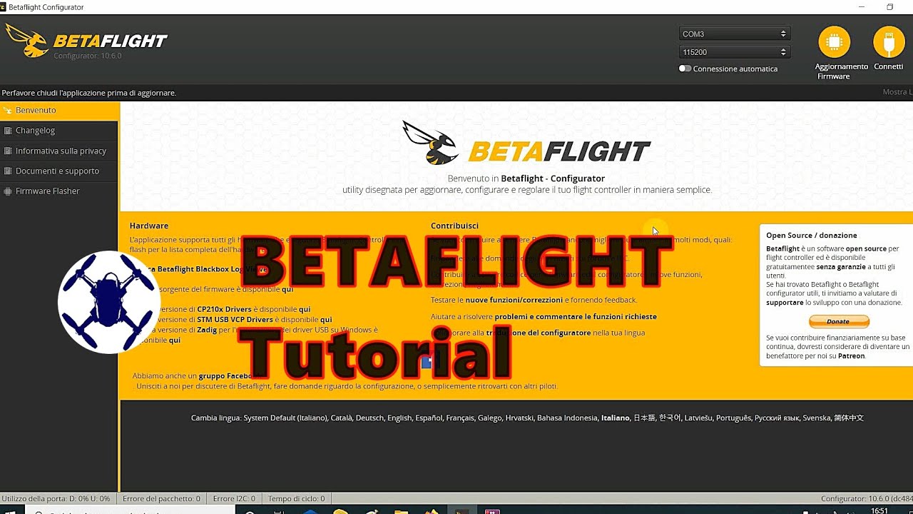 BETAFLIGHT Guida COMPLETA - PARTE 2 | CONFIGURARE UN DRONE FPV Principianti