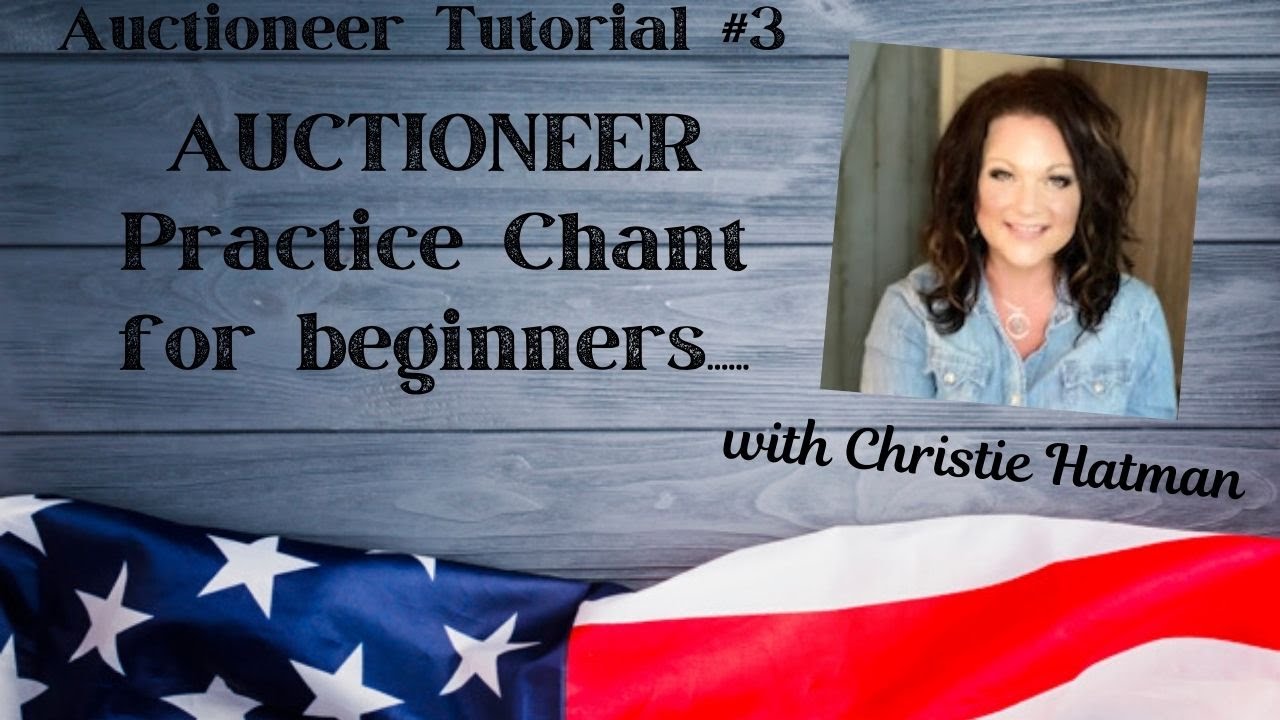 AUCTIONEER TUTORIAL - HOW TO Learn the FASTEST auctioneer chant by woman Auctioneer Champ SESSION #3