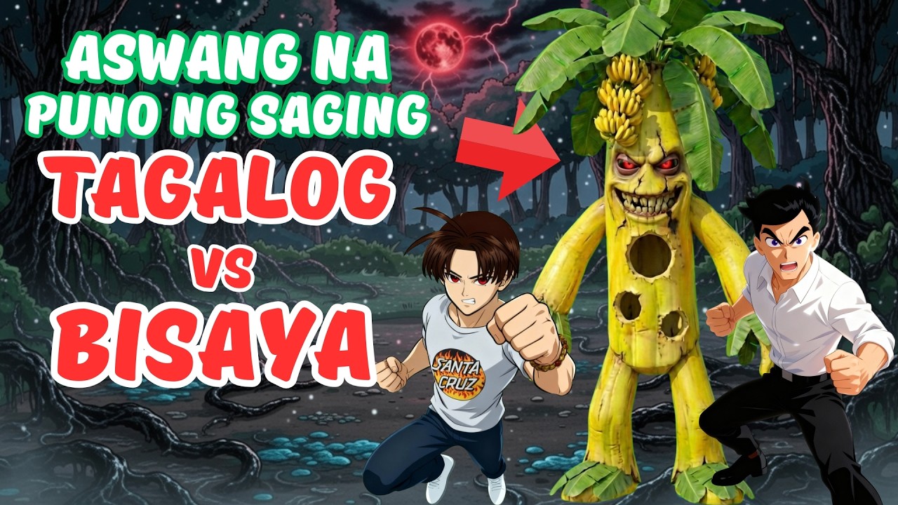 TAGALOG vs BISAYA: Aswang na Puno ng Saging | Funny Pinoy Animation