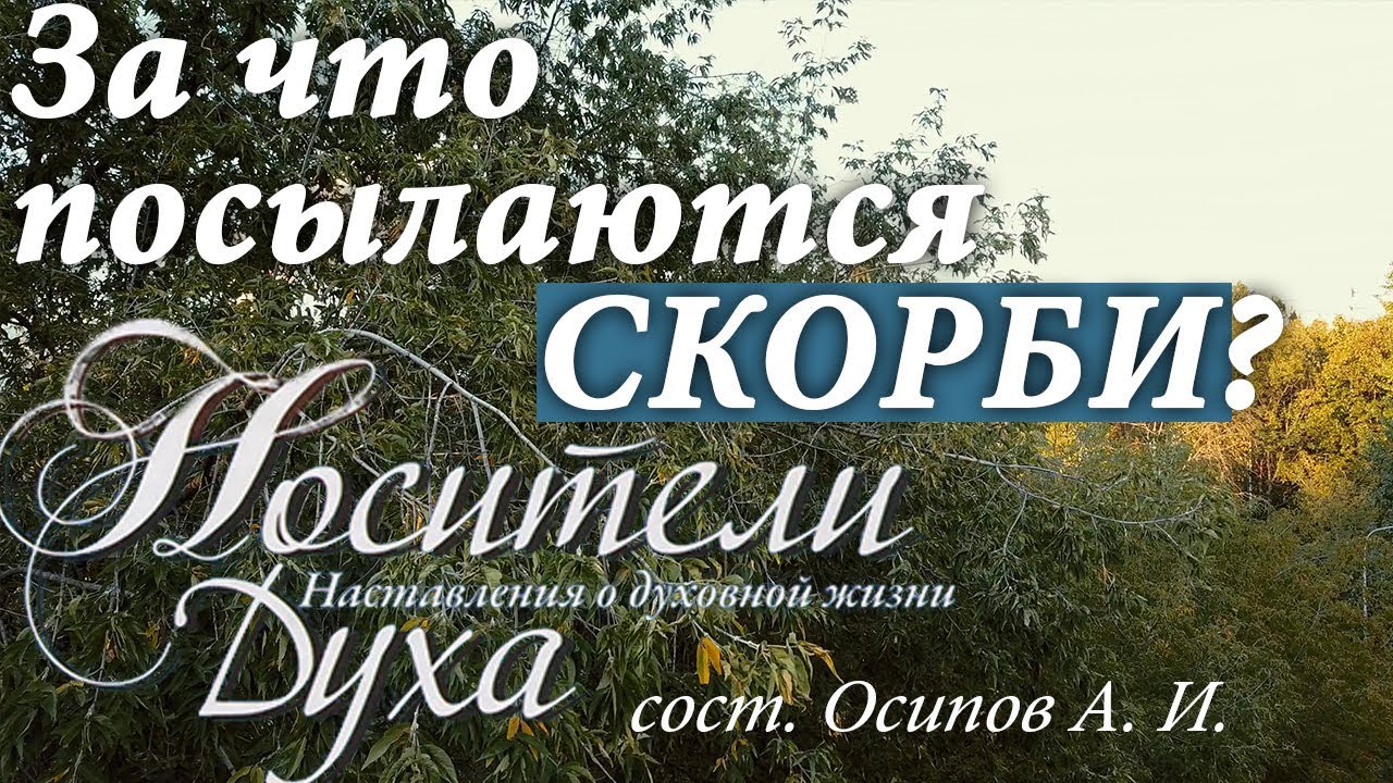 У кого нет СКОРБЕЙ, тот забыт Богом! За что посылаются страдания? Святые отцы
