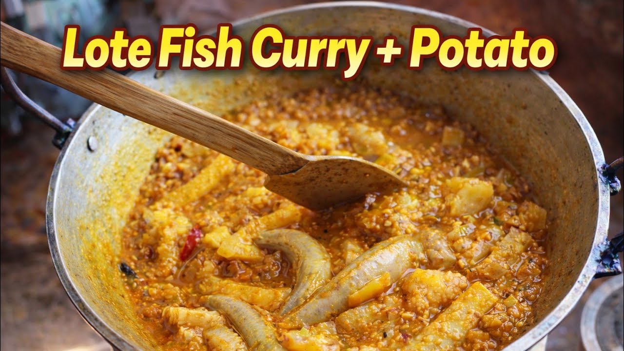 Lote Fish Aloo Curry for Rice | Bhat er Sathe Jome Jabe Lote Mach Alu || Cooking with RiSu 
