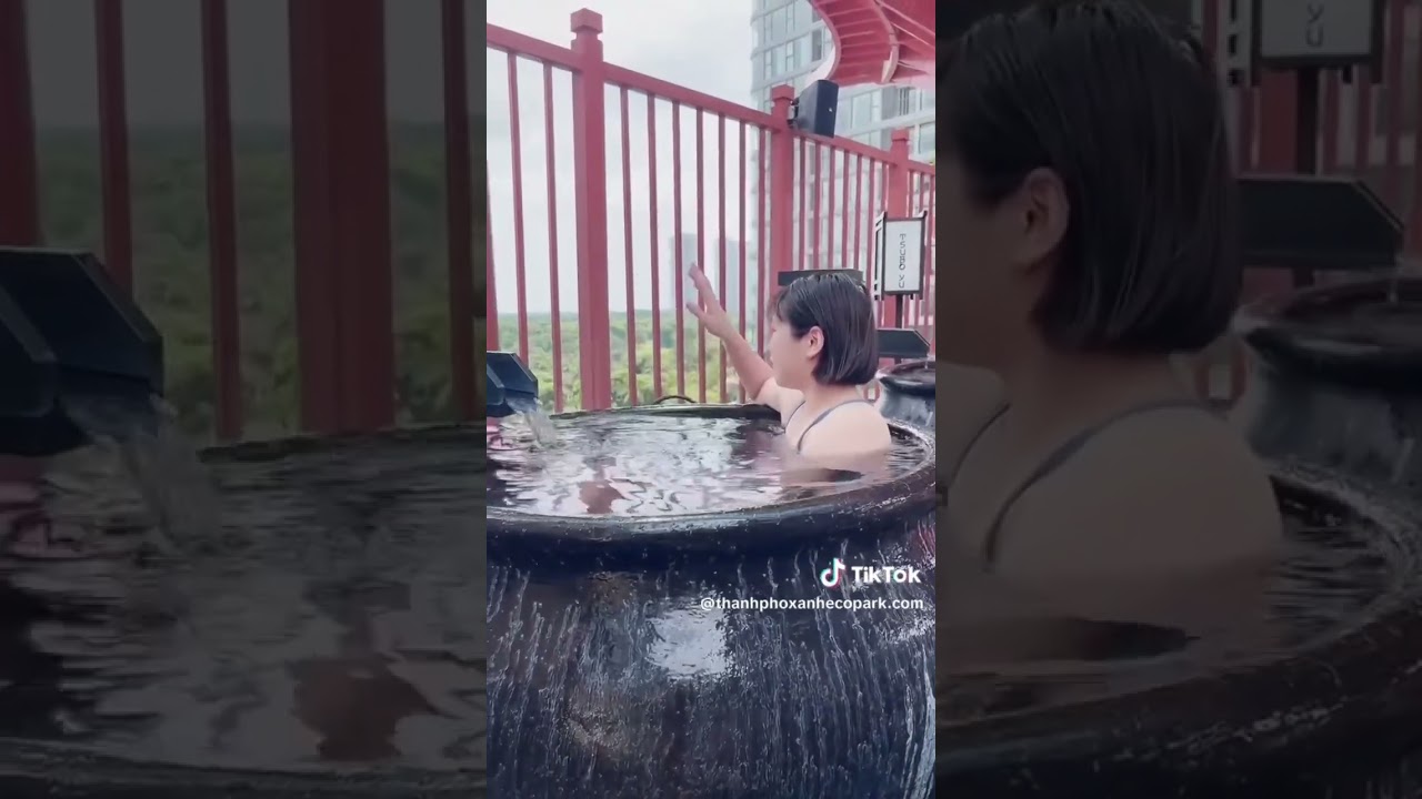 Review lần đầu tắm ti&ecirc;n kho&aacute;ng n&oacute;ng tại Mori Onsen Landmark Ecopark cảm thấy thật sự hồi hộp, th&uacute; vị