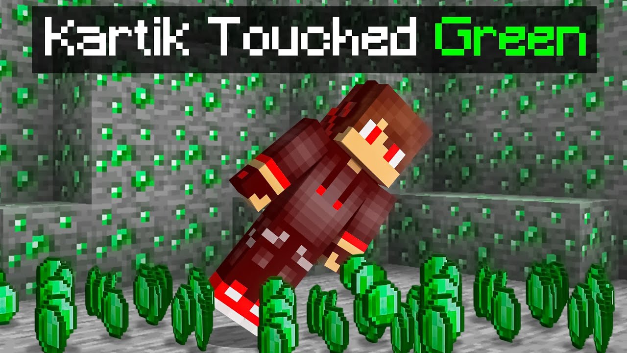 Minecraft But, I Can't Touch The Color Green !