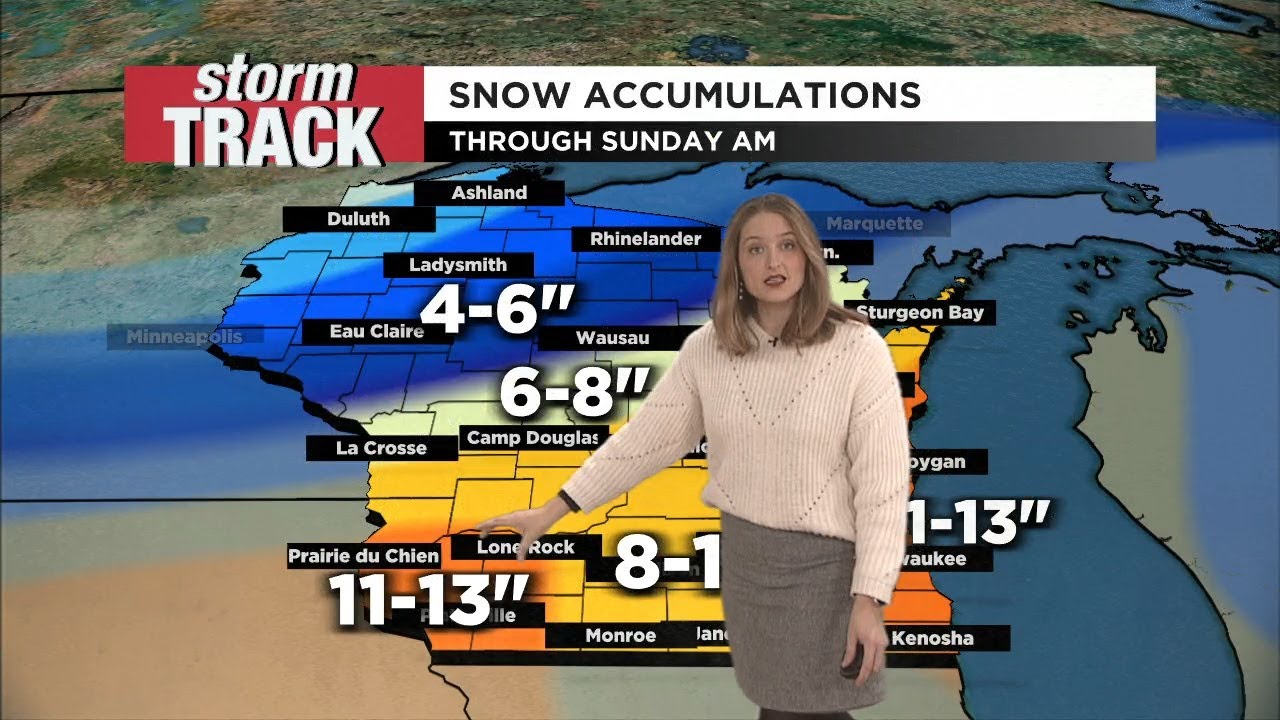 Winter storm brings steady, accumulating snow across much of Wisconsin