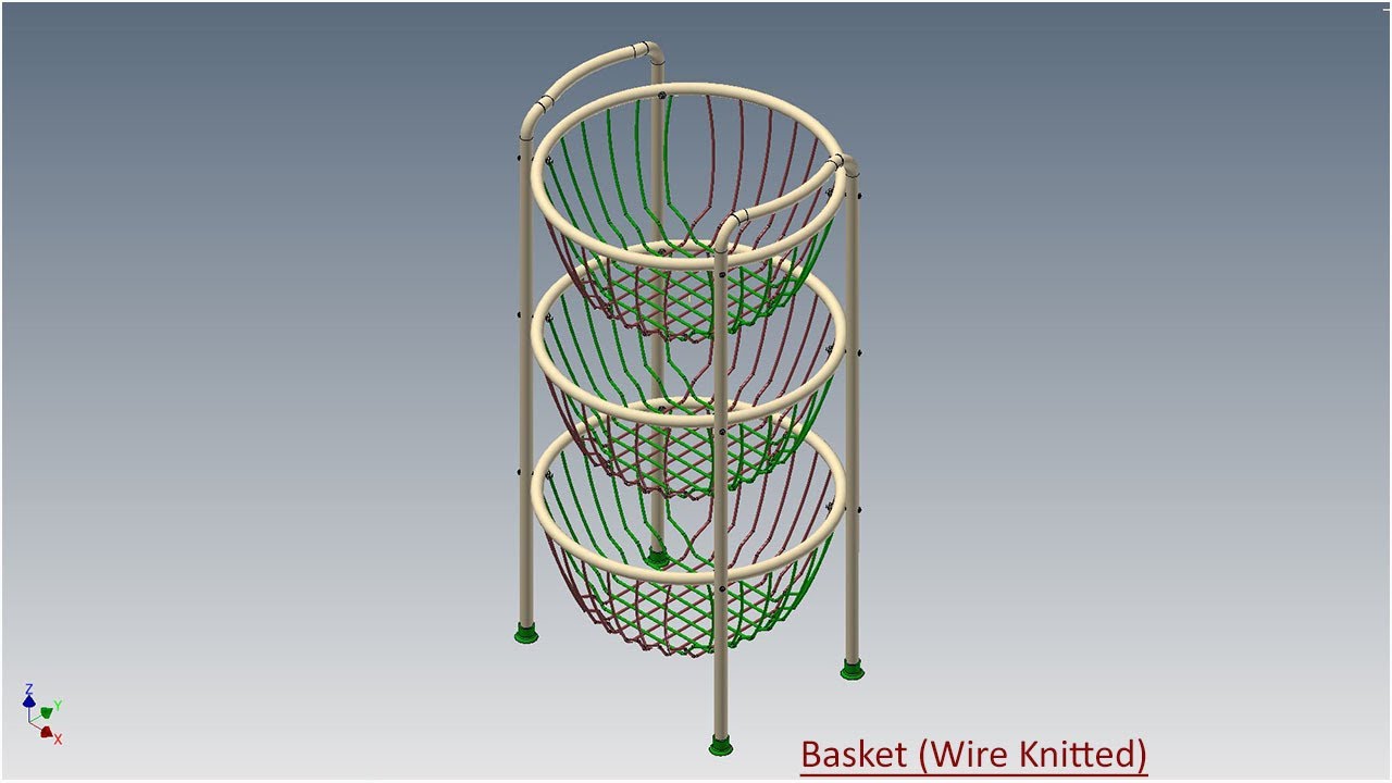 Basket-Wire Knitted (Volume-1) Autodesk Inventor Tutorial