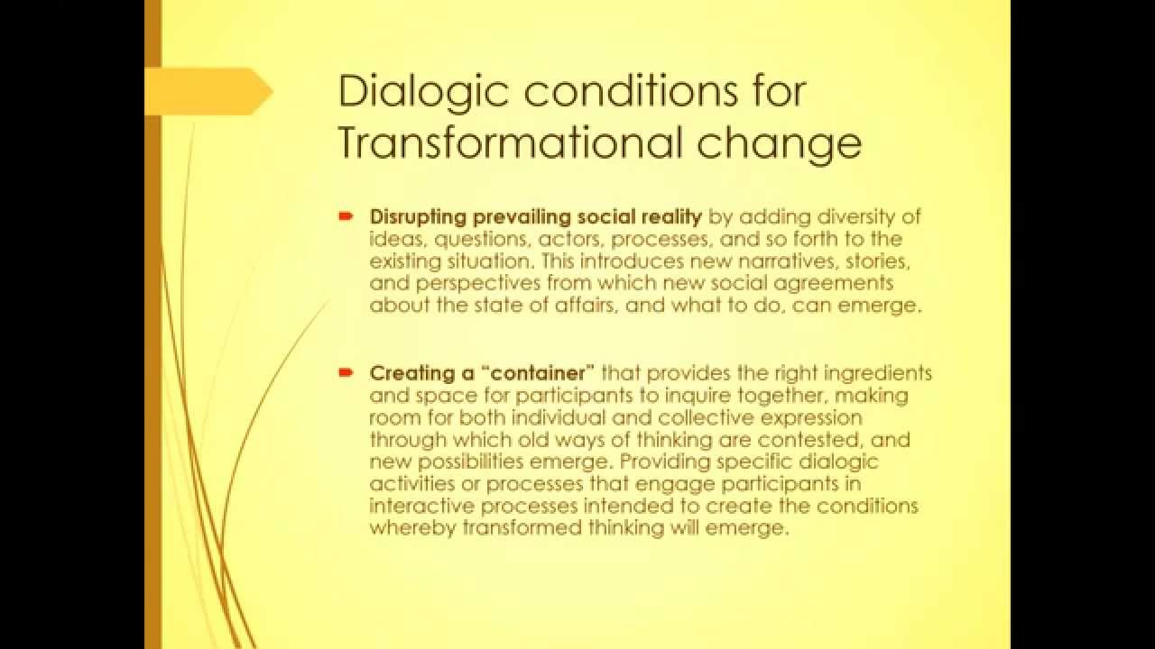 NEXUS4change Author's Sandbox  The Dialogic Organization Development approach to Transformational Ch