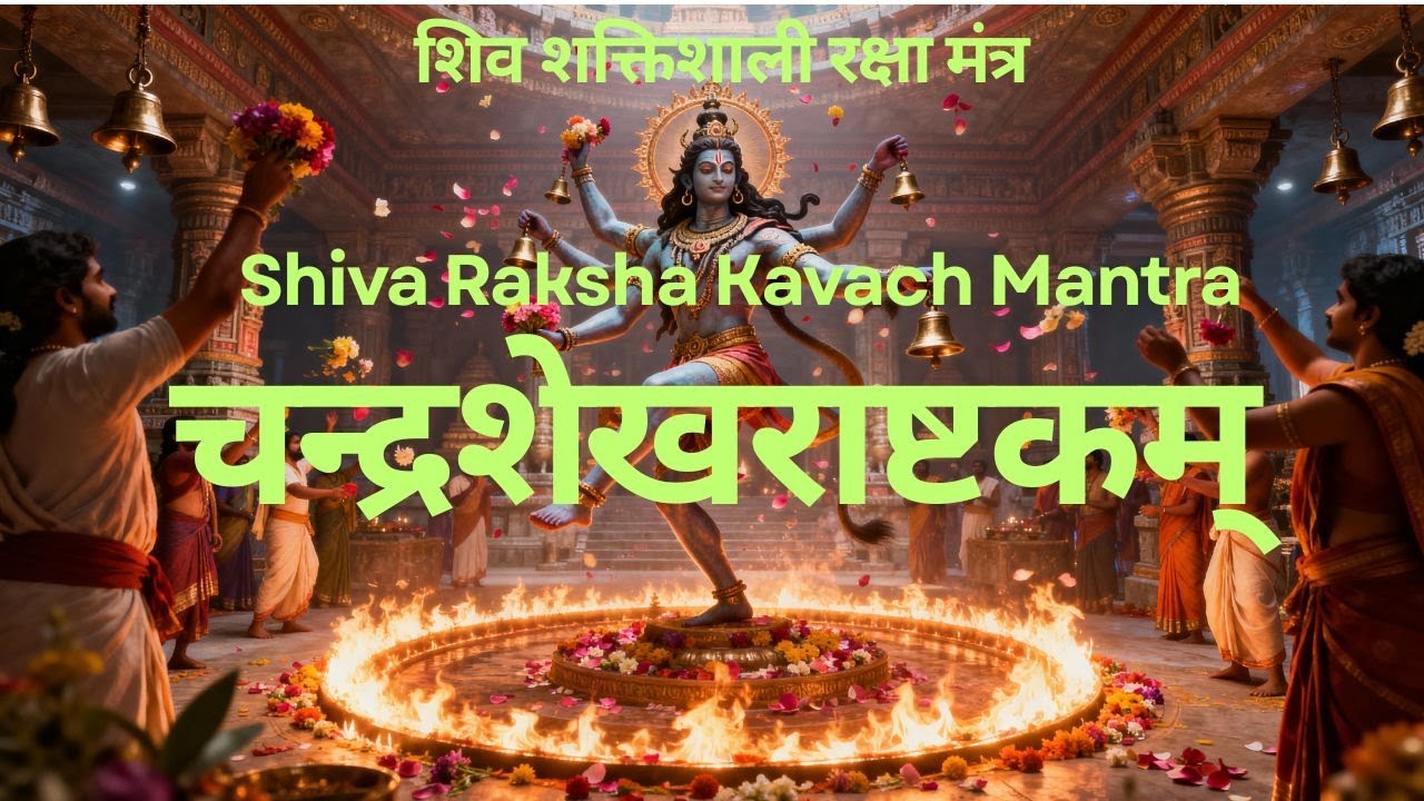 चन्द्रशेखराष्टकम् | Chandrashekhar Ashtakam | Lord Shiva Powerful Bhajan | Aarti & Flower Offering