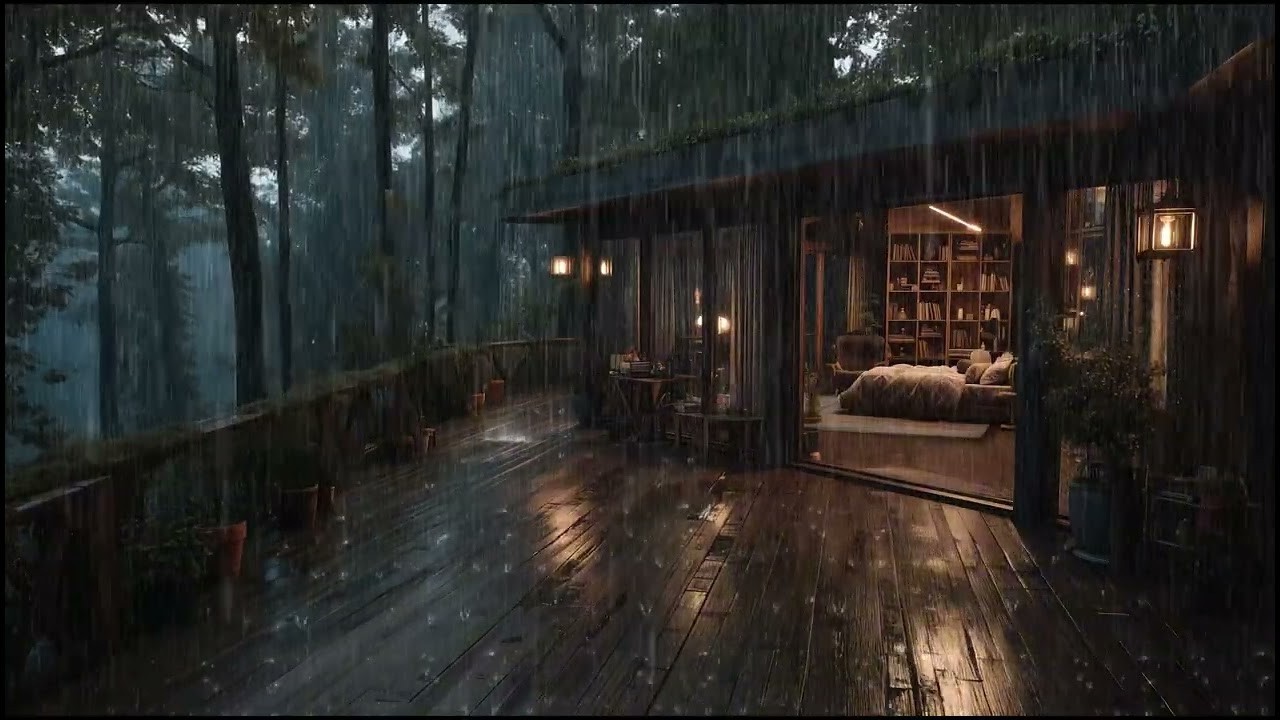 Rain Sounds at the Cozy Forest Cabin 🌧 | Drift into Deep Sleep