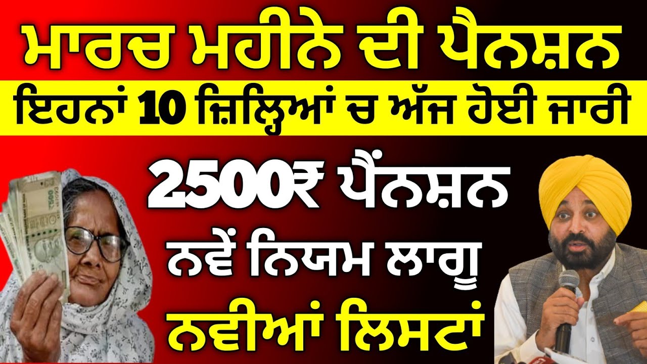 ਪੰਜਾਬ ਪੈਨਸ਼ਨ 2500 | 2500 Pension | Budapa Pension Scheme| #2500pension #pension #pensionscheme