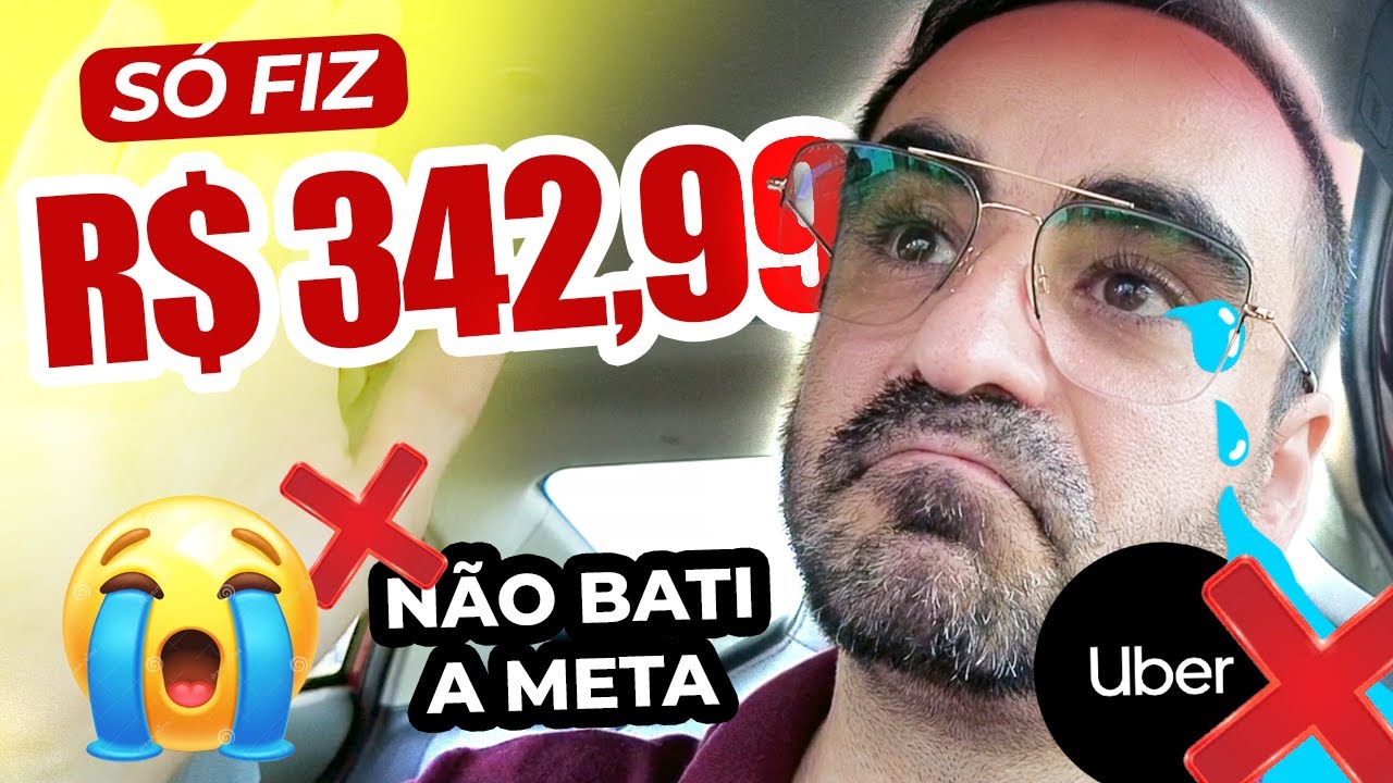 DEU RUIM! 😩 EU NÃO BATI A META no UBER RJ! (R$ 342 em 9 Horas de LUTA) UBER RJ
