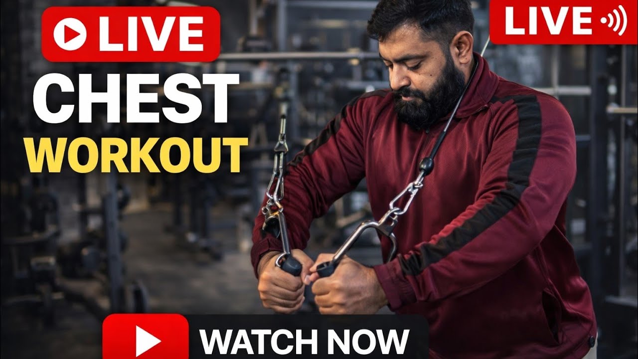 LIVE Chest Workout 🔥 Build Bigger Chest at Home & Gym | Fitness Hub 24