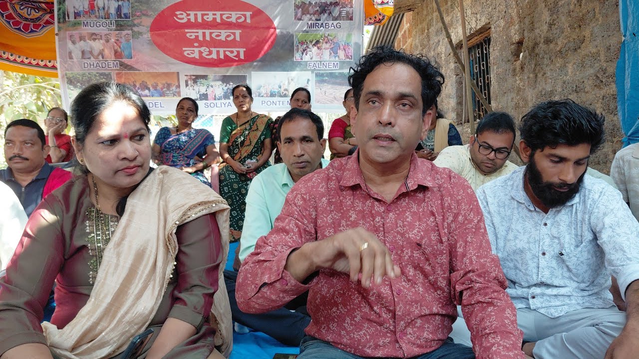 Sanvordem sarpanch Chinmayi Naik, panch Sanjay Gaonkar grilled over Mirabag Bandhara issue.