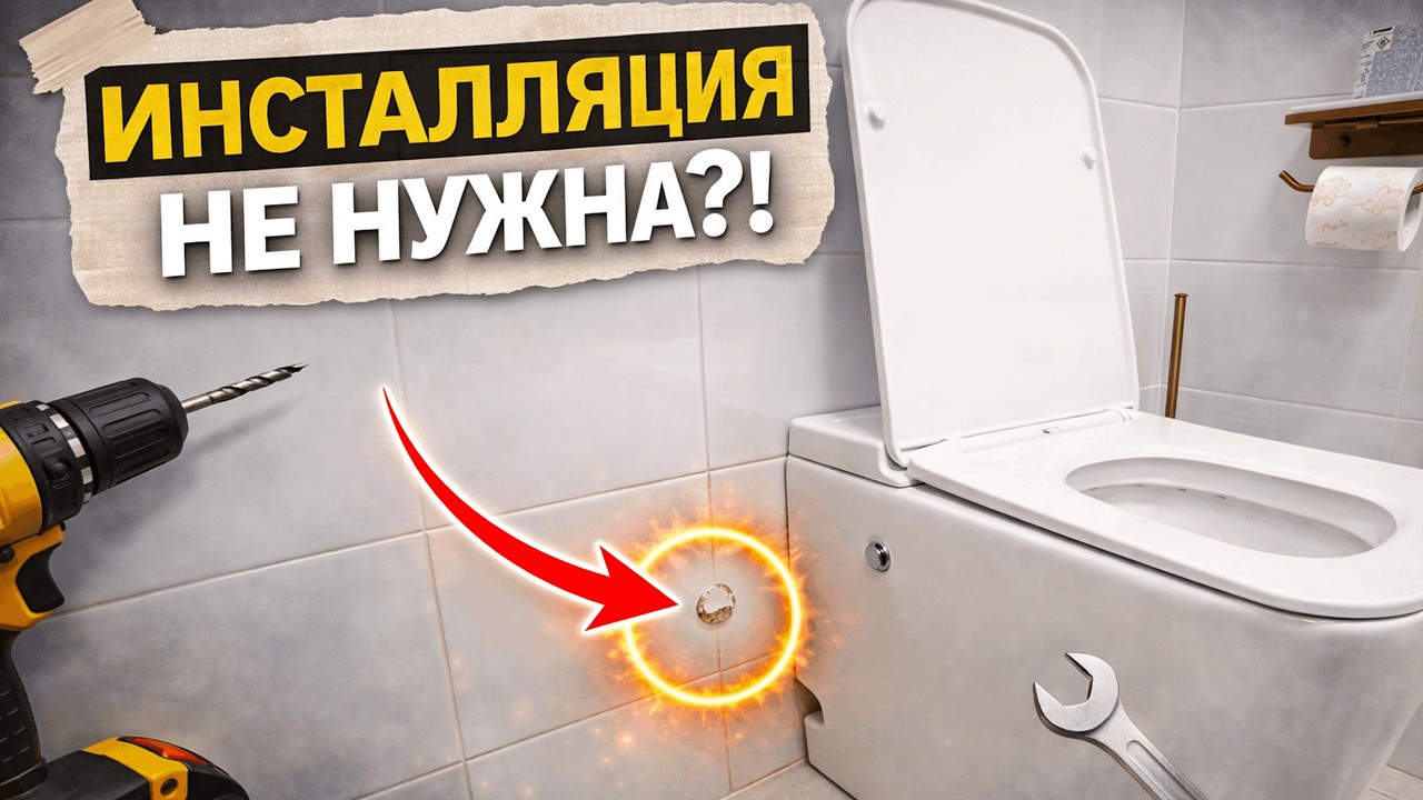 БЮДЖЕТНЫЙ УНИТАЗ, КОТОРЫЙ РАБОТАЕТ БЕЗ БАЧКА