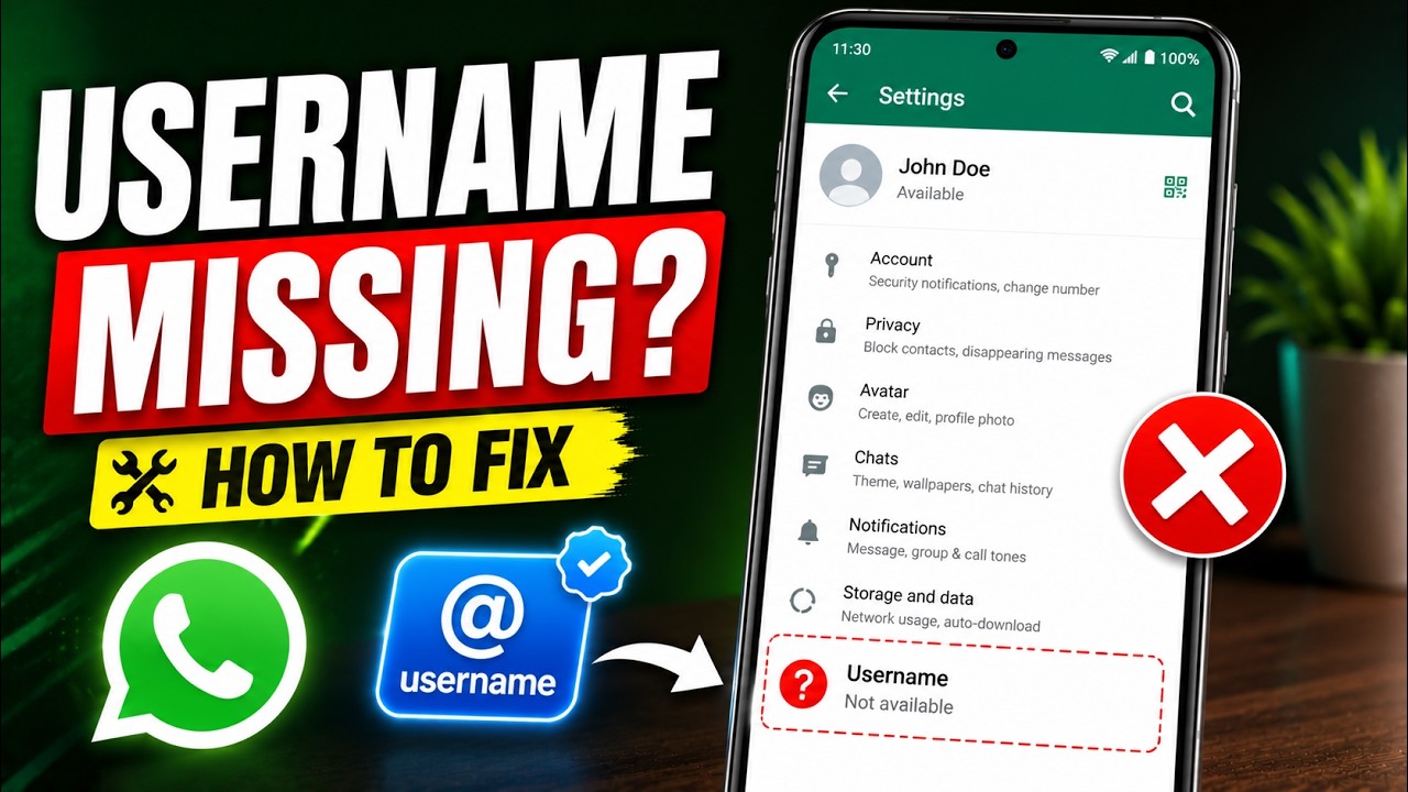 How to Fix WhatsApp Username Option Not Showing | New Username Feature Missing